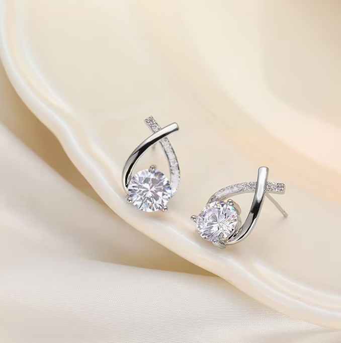 Eternal Radiance Teardrop Stud Earrings