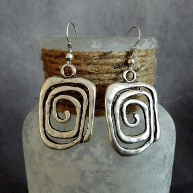 Luxe Spiral Silver Earrings