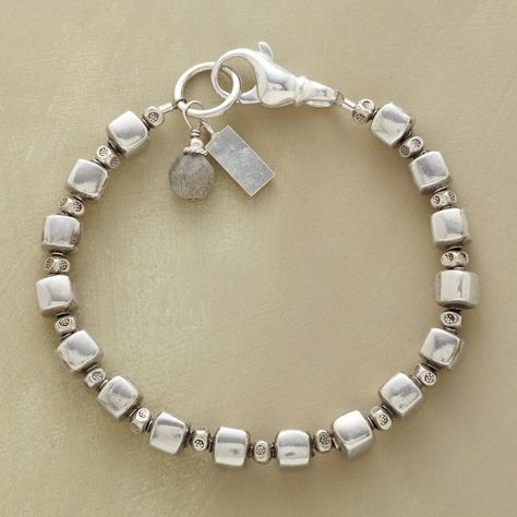 Retro Silver Cubic Bracelet