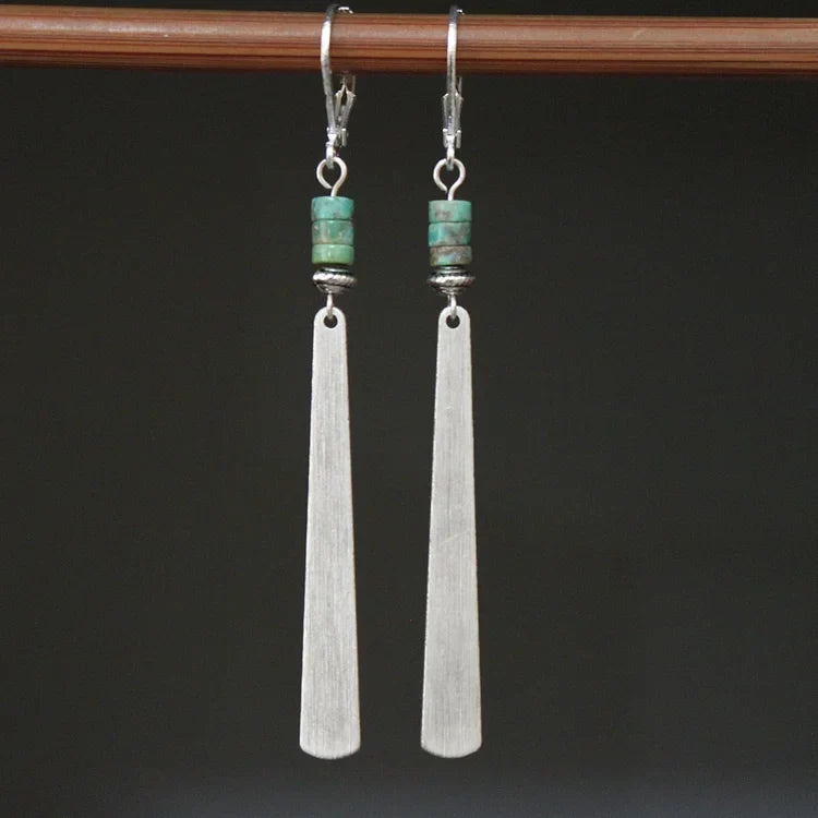 Vintage Turquoise Long Bobo Earrings