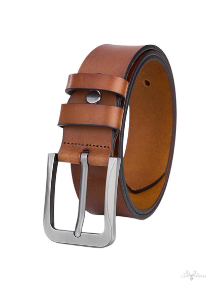 Men's leather belts