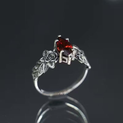 Crimson Rose Radiance Ring