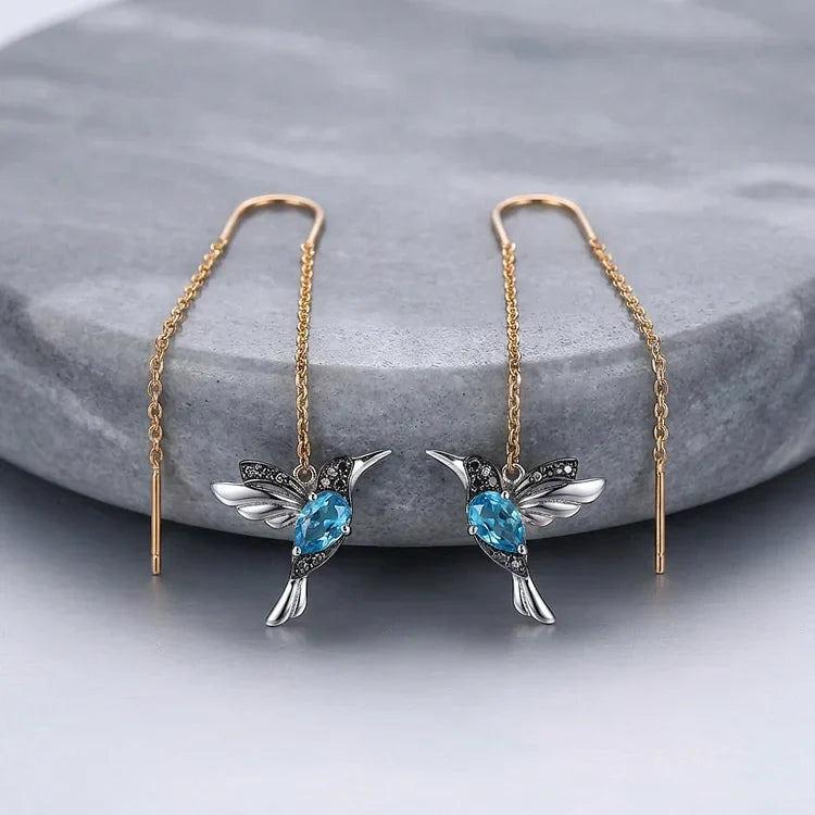 Mixed Zirconium Bird Earrings