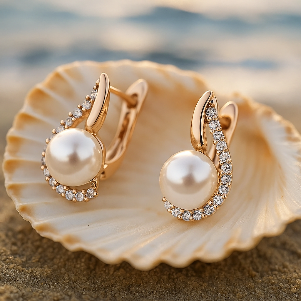 Luxe Pearl Buttoned earrings