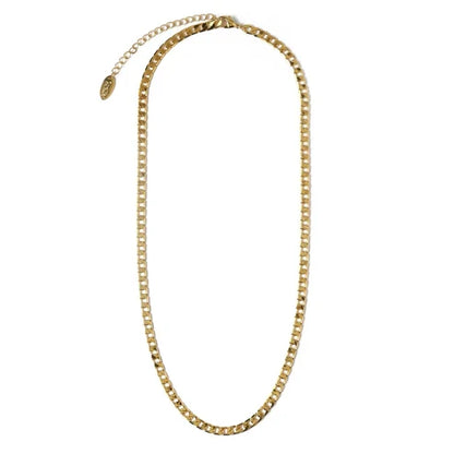 Flat Link Curb Chain Necklace