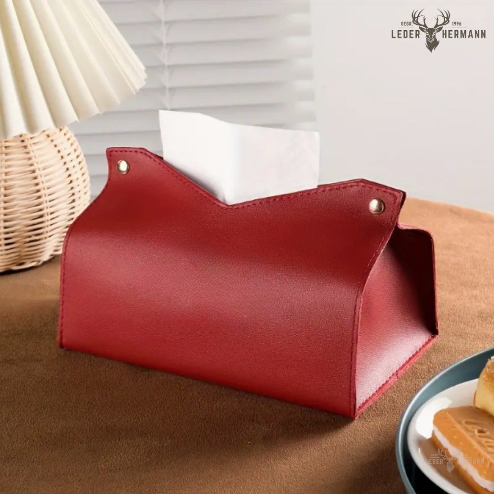 Leather Handkerchief Box