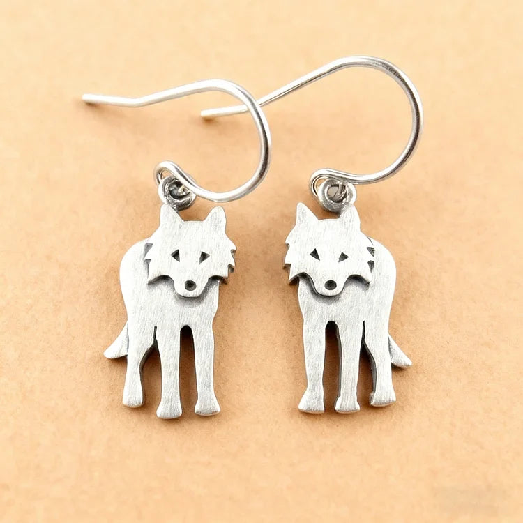 Vintage Wolf Earrings