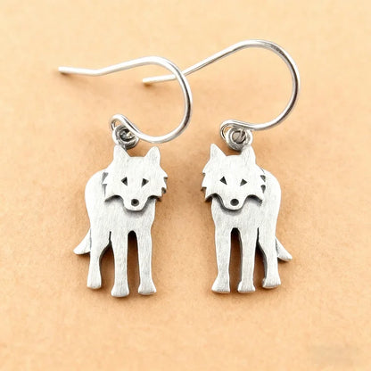 Vintage Wolf Earrings