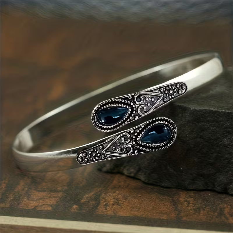 Crimson Elegance Filigree Bracelet