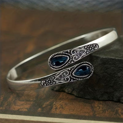 Crimson Elegance Filigree Bracelet