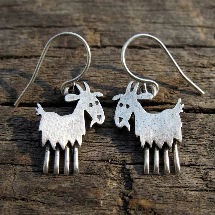 Vintage Goat Earrings
