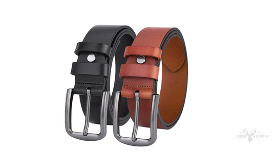 Pair of Leather Belts - Black & Brown - Men's Belts for Style and Comfort