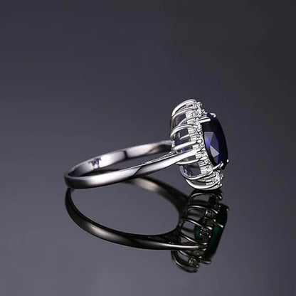 Classic Sapphire Halo Ring