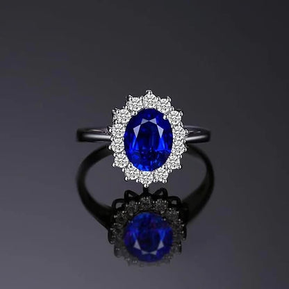 Classic Sapphire Halo Ring