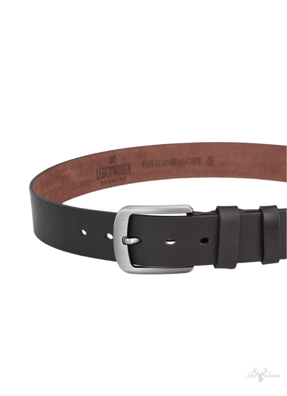 2 Pieces Leather Belt - Elegant Black & Dark Brown