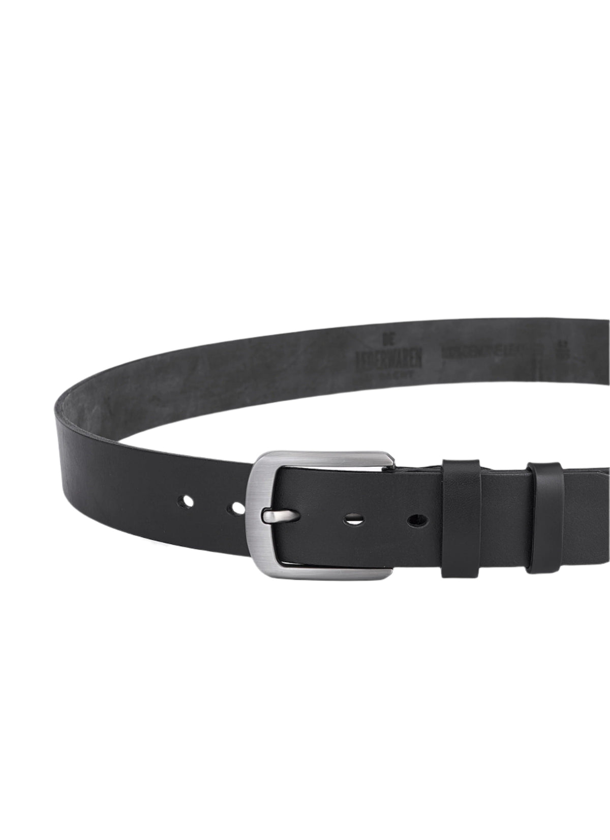 Luxury round leather belt – Elegant black leather belt for men – Durable and timeless