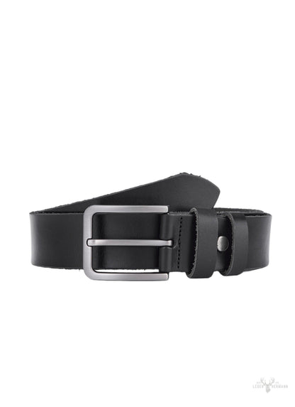 2 pieces of elegant round leather straps - black & dark brown - ideal for stylish men