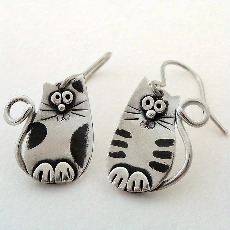 Vintage Creative Cute Cat Earrings