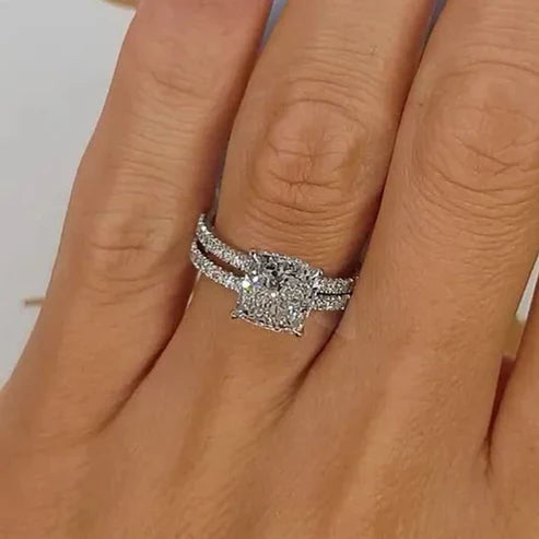 Bridal Cushion 2PC Ring Set