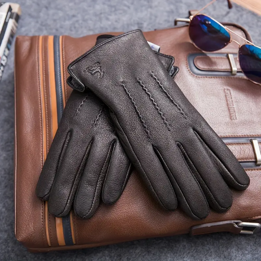Leather gloves for winter
