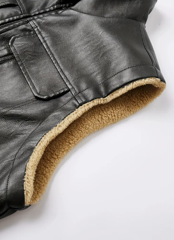 Zarino Jewellery's warming leather vest with zipper