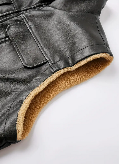 Zarino Jewellery's warming leather vest with zipper