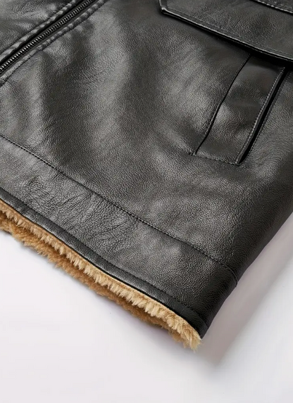 Zarino Jewellery's warming leather vest with zipper