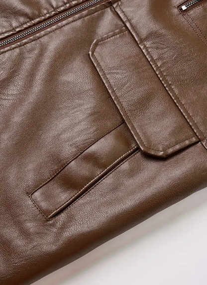Zarino Jewellery's warming leather vest with zipper