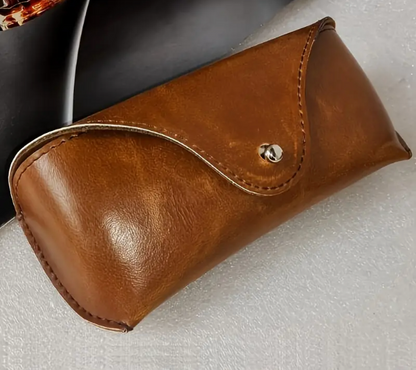 Zarino Jewellery's leather eyeglass case with robust clip