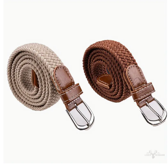 Set of 2/3 Zarino Jewellery's Flex Leather Belt without holes