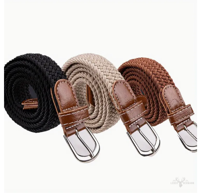 Set of 2/3 Zarino Jewellery's Flex Leather Belt without holes