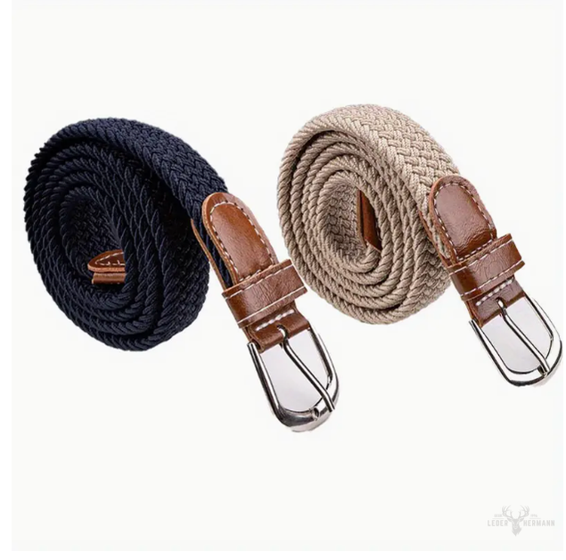 Set of 2/3 Zarino Jewellery's Flex Leather Belt without holes