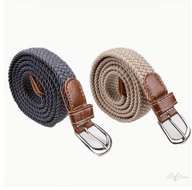Set of 2/3 Zarino Jewellery's Flex Leather Belt without holes