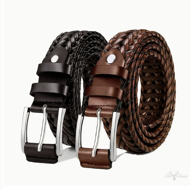 Set of 2 Zarino Jewellery's Freizeit leather belts without holes