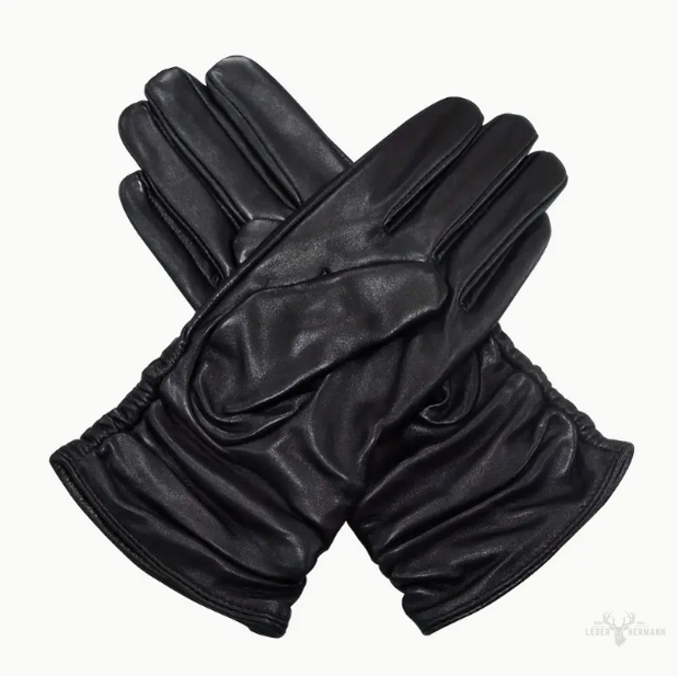 Warm leather gloves