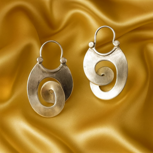 Irregular Silver Statement Earrings