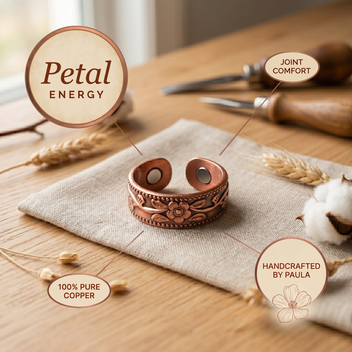 Zarino Jewellery's Petal Copper Ring