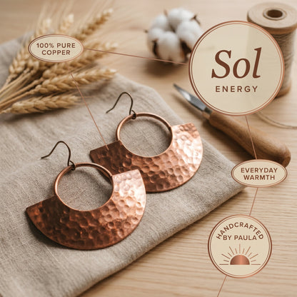 Zarino Jewellery's Sol Copper Earrings
