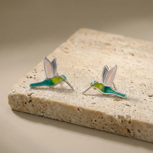 Graceful Hummingbird Serenade Earrings