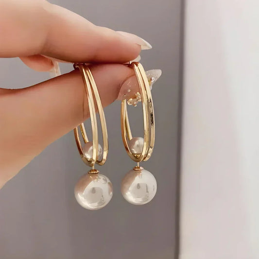 Vintage Charming Pearl Earrings