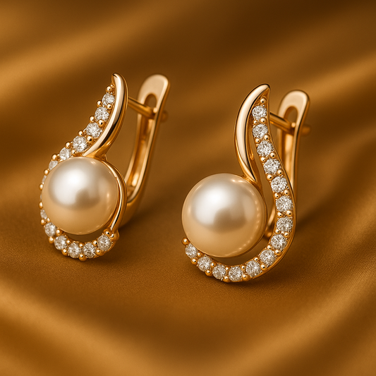 Luxe Pearl Buttoned earrings