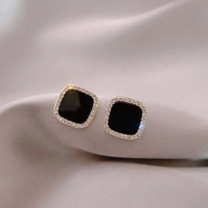 Timeless Onyx & Diamond Earrings