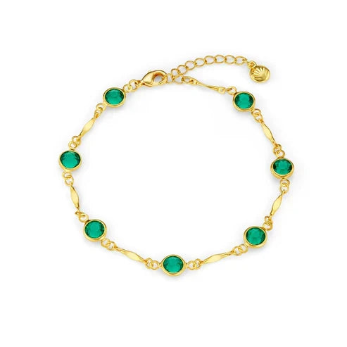 Emerald Link Chain Bracelet