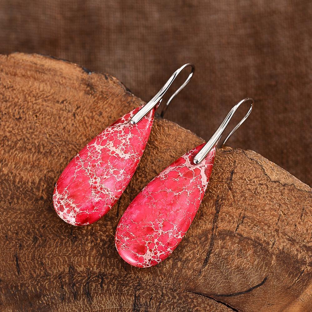 Imperial Jasper Teardrop Earrings