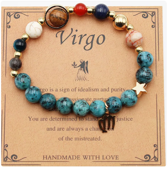 Eight Planets & 12 Constellation Stone Bracelet