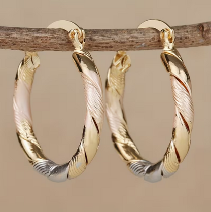 Twilight Harmony Twisted Hoop Earrings