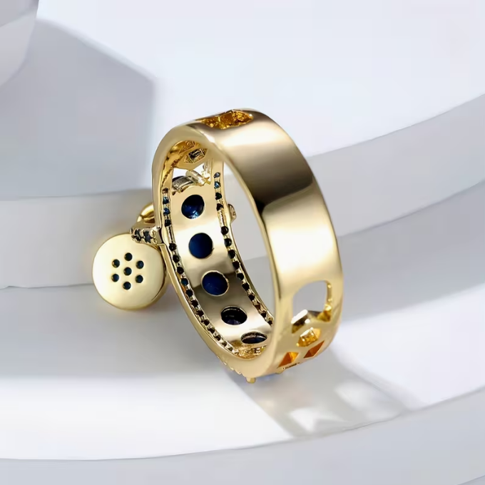 Opulent Nightfall Charm Ring