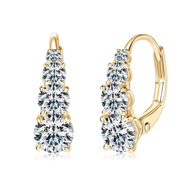 Elara Four Stone Earrings
