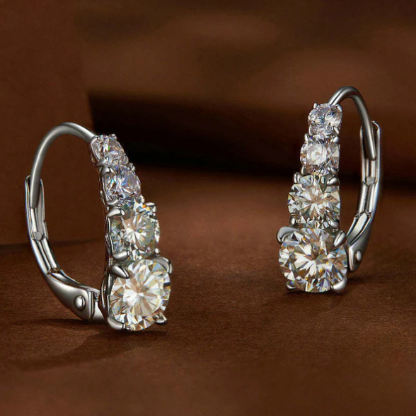 Elara Four Stone Earrings