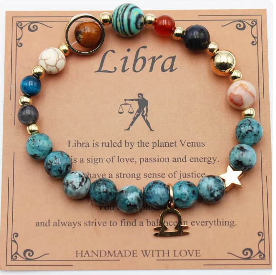 Eight Planets & 12 Constellation Stone Bracelet